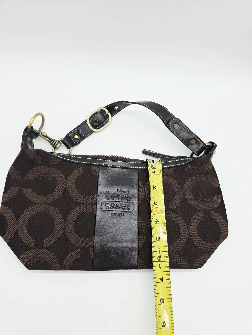 COACH Y2K Vintage Mini Small Demi Zip Top Handle Satchel Canvas RARE